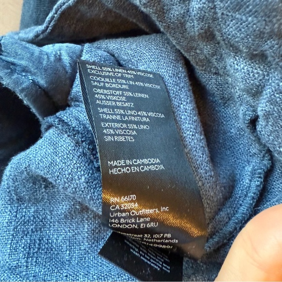 Maeve Linen Blend Tulip Detail Blazer - Picture 3 of 4